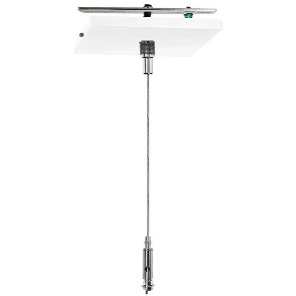 Westgate Manufacturing 12FT 1/16in Adjustable Steel Aircraft Cable, Single Square, overhead suspension system with steel cable and mounting components.