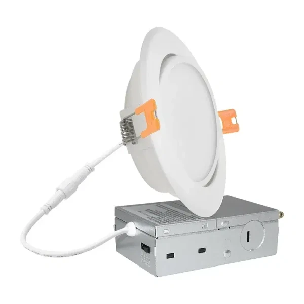 LED Ultra Slim Recessed Lights with Wet Location, 9W, 2700K/3000K/3500K/4000K/5000K - RSL4-ADJ-MCT5-WP