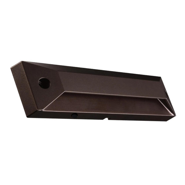 Westgate Manufacturing 12V Integrated LED Step Light - LS-175-ORB-LEDI, brown step light fixture with LED illumination and mounting holes.