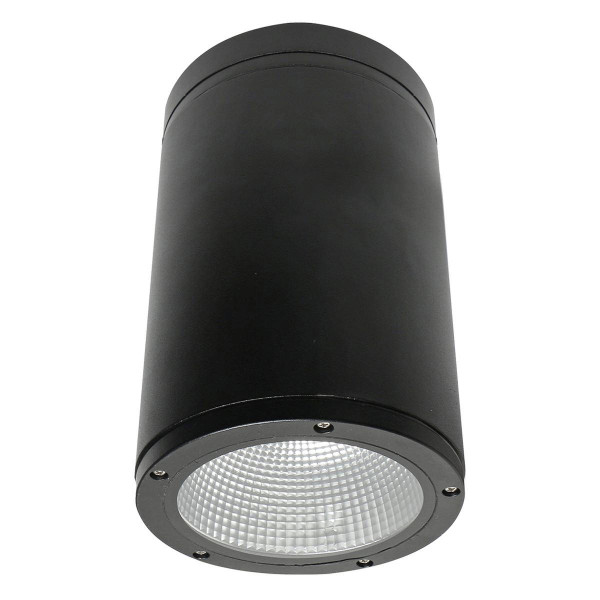Eiko Cylinder Surface Mount Westport 6IN 1 Light 30W 80CRI 30/40/50K, black finish, dimmable LED outdoor light.