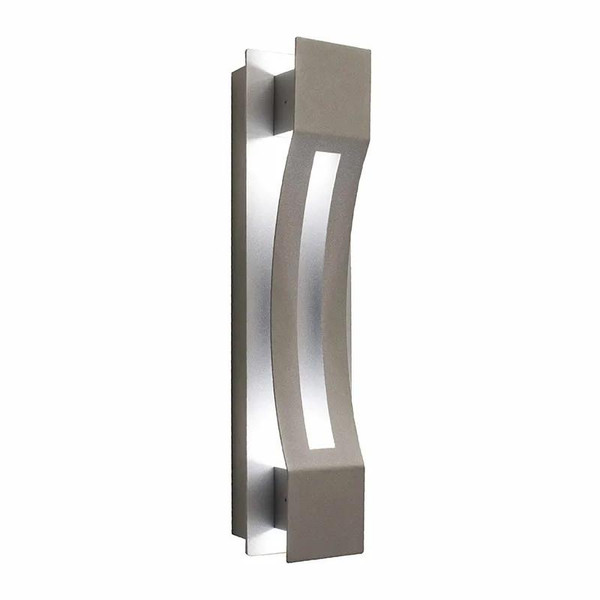 Westgate Manufacturing CREST WALL SCONE COVER, Crest by Westgate - Silver Curve, wall sconce cover with a modern silver curved design.