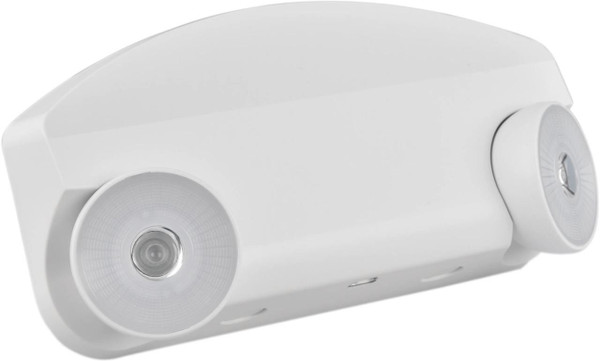 Westgate Manufacturing EL-M1, LED 2-Head Mini Emergency Light, 1.1W, 5000K, white compact emergency lighting fixture with two LED light heads.