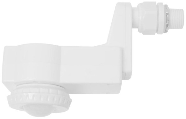 Westgate Manufacturing 600W Max, 0-10V PIR IP65 120-277V Sensor Dip And Rc, Bronze (Optional Remote Control WEC-3RC), white sensor with adjustable mounting bracket with remote control option.