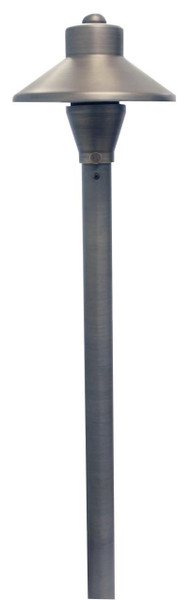 Westgate Manufacturing Landscape Lighting - Aged Nickel Area Lights - LA-112-AN, outdoor aged nickel finish area light fixture on a pole.
