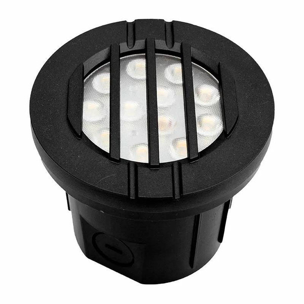 Westgate Manufacturing Integrated LED Well Lights, 6W, 3000K - WLL-106-30K-BK, black LED well light with grid cover