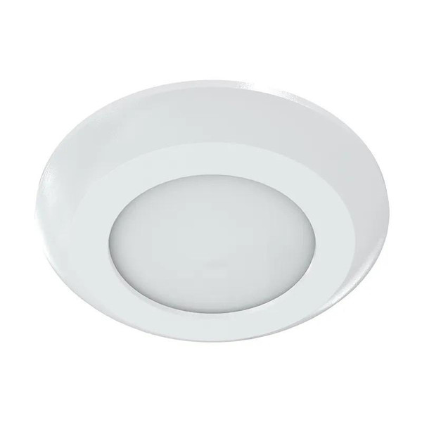 Westgate Manufacturing 4" Architectural Flat Surface Disk Lights, modern white recessed LED lighting fixture with a flat surface design for ceiling installation.