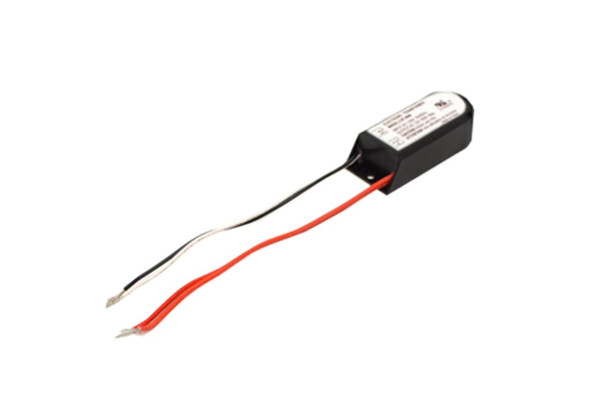 Westgate Manufacturing 60W Dry Location Transformer, black rectangular electrical transformer with red and black wires for installation.