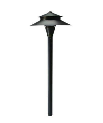 Westgate Manufacturing MODEL 24 ALUMINUM PATH LIGHT CAP, BLK, outdoor path light with black aluminum cap and pole for landscape illumination.