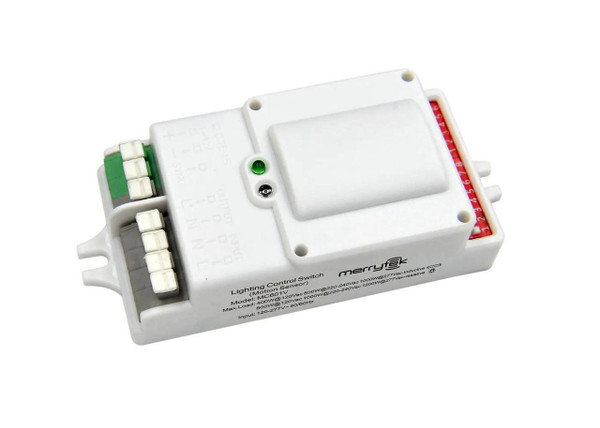 Westgate Manufacturing 600W Max, 0-10V MW 120-277V Sensor Dip, White, industrial lighting control switch with wiring terminals and indicator lights