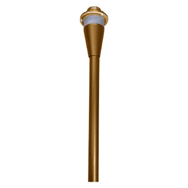 Westgate Manufacturing 15in AA SERIES PATH LIGHT STEM RGBWW BLUETOOTH WG APP, ANTIQUE BRASS, outdoor pathway lighting stem with antique brass finish and Bluetooth control.