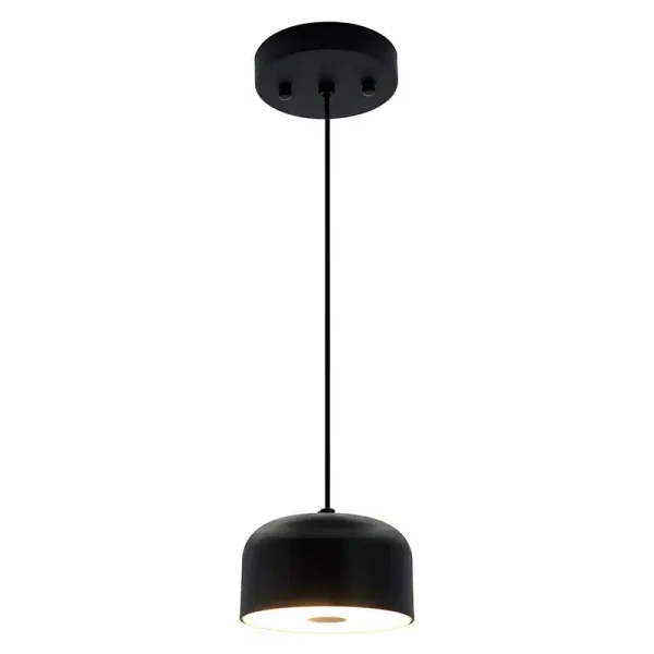 5" Mini Pan Pendant with 4.5" Cord, 10W, 2700K/3000K/3500K/4000K/5000K - LCFPM-MCT5-BK