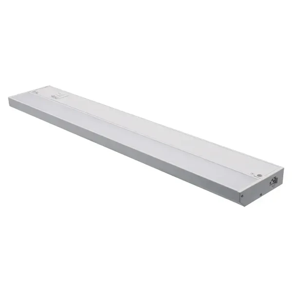 Westgate Manufacturing 21-inch Hard-Wire Under Cabinet Light, 10W, adjustable color temperature from 2700K to 5000K, UCE-21-WHT, in white finish, suitable for kitchen or office cabinetry.