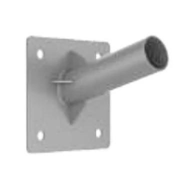 Westgate Manufacturing ARCHITECTURAL WALL MOUNT ARM FOR POST TOP LIGHTS, 2-38in DIA., GREY, wall-mounted arm with a square base and cylindrical arm for post top lighting fixtures.