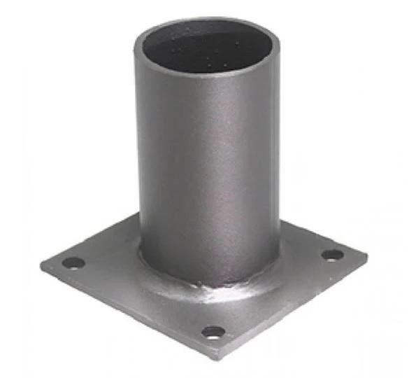 Westgate Manufacturing Wall Mount Bracket Bronze, cylindrical wall mount bracket with square base plate and four screw holes for secure installation.