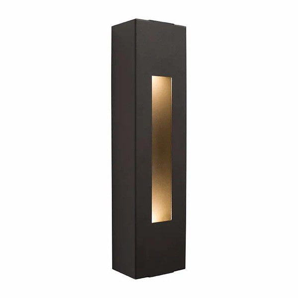 Westgate Manufacturing CREST WALL SCONE COVER, Crest by Westgate - Bronze Aperture, black wall sconce with a bronze interior opening for lighting.