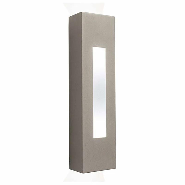 Westgate Manufacturing CREST WALL SCONE COVER with aperture, beige outdoor wall light fixture with rectangular design.
