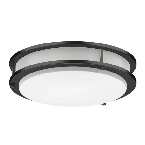Westgate Lighting LED 5cct Double Ring Flush Mount, 20W, 2700K/3000K/3500K/4000K/5000K - FDL-14-MCT5-BK