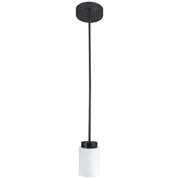 5CCT 4" Glass Pendant with 6Ft. Adj. Rod, 12W, 2700K/3000K/3500K/4000K/5000K - LCFE-MCT5-BK