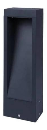 Westgate Manufacturing 9-inch Rectangular Path Bollard, black color with 10W 3CCT LED lighting, outdoor pathway safety and illumination