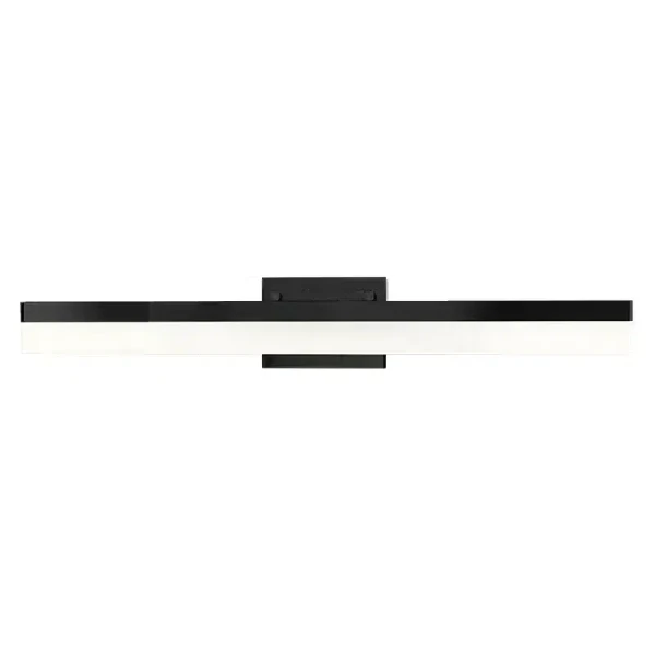 Westgate Manufacturing 120V PMMA Lens Vanity Light, 30W, 2700K/3000K/3500K/4000K/5000K - LVP-36-MCT5-BK, sleek black rectangular LED vanity light with PMMA lens for modern bathroom or vanity lighting.