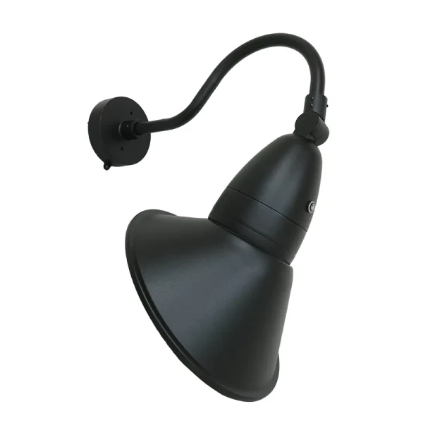 11" 3CCT Angled Gooseneck Barn Light, 18W/26W/35W, 3000K/4000K/5000K - GNBA-18-35W-MCTP-BK-P