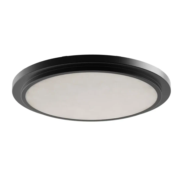 FMLB-R12 Real Alabaster Lens With Trim - FMLB-R12-TRM-ALAB-BK