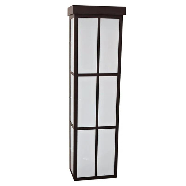 Westgate Manufacturing 24in SHOJI WINDOW SCONCE 30/24, 24” Shoji Window Wall Sconce, 18W/24W/30W, 3000K/4000K/5000K, modern black and white exterior wall lighting fixture.