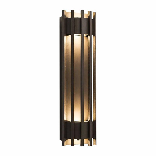 Westgate Manufacturing LED WALL SCONCEPEN3000KBR, modern vertical wall sconce with black metal frame and warm light.