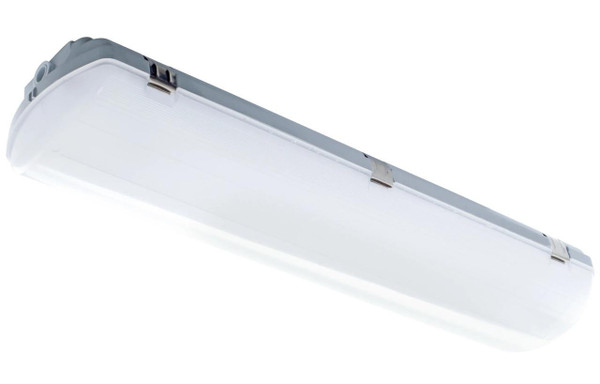 Westgate Manufacturing LED Linear Vapor Lights, 20W/30W/40W, 3500K/4000K/5000K - LLVT-4FT-40W-MCTP-D, white outdoor vapor-proof LED light fixture designed for energy-efficient lighting in commercial and industrial spaces.