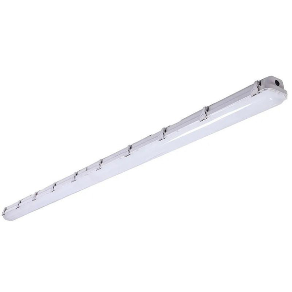 Westgate Manufacturing LED Linear Vapor Light, 45W/55W/65W, 3500K/4000K/5000K - LVTE-8FT-45-65W-MCTP, industrial LED vapor proof light in white with a slim elongated design for outdoor or wet location lighting.
