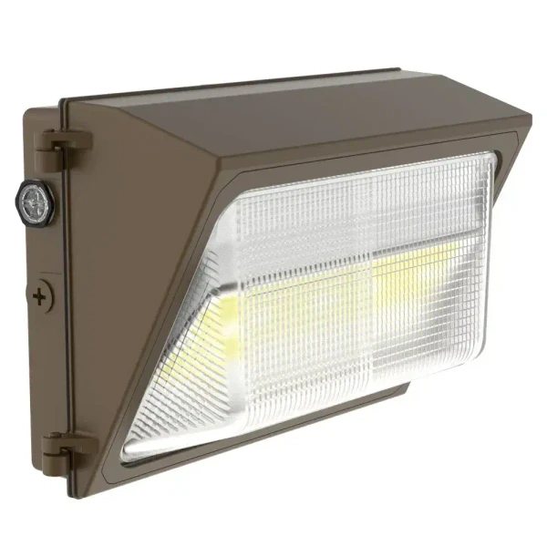 Adjustable Traditional Glass Lens Wall Pack with Emergency Backup, 45W/65W/84W, 3000K/4000K/5000K - WMXE-MD-45-85W-MCTP-P-EM