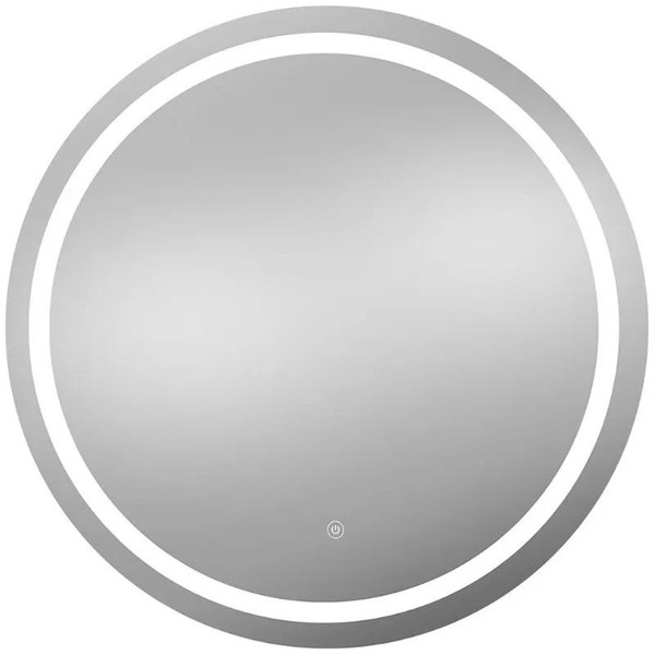 Westgate Manufacturing Round LED Mirrors and Cabinet, 30W, 3000K/4500K/6500K - LMIR-18R-24D-MCT-DF, modern illuminated bathroom mirror with touch control.