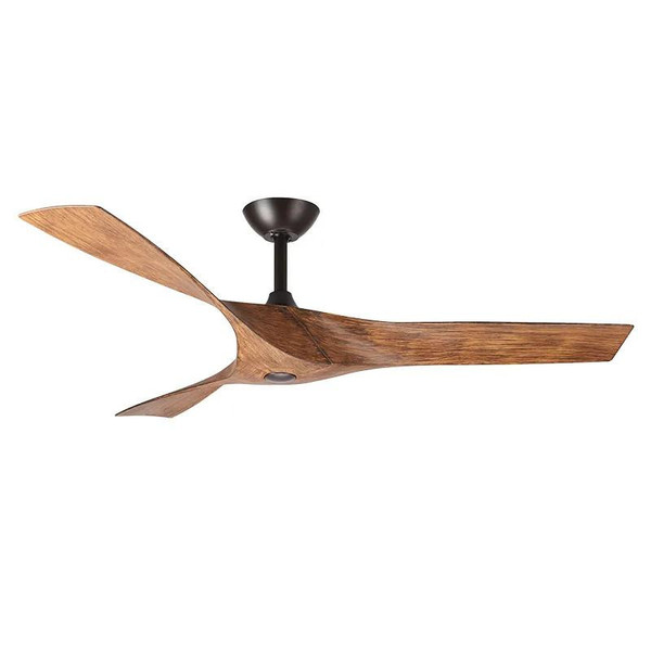 Westgate Manufacturing WF-318WP - 52\" Bronze & Walnut Finish 3-Blade Ceiling Fan, modern ceiling fan with a bronze and walnut finish, three wooden blades, and a sleek design.