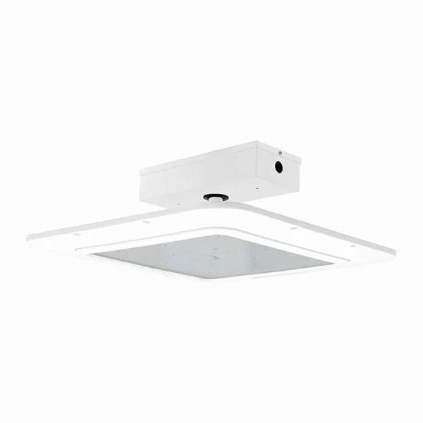 LED Multi-Power Recessed Gas Station Canopy Light, 80W/100W/120W/150W, 5000K - GSX-RECS-80-150W-50K