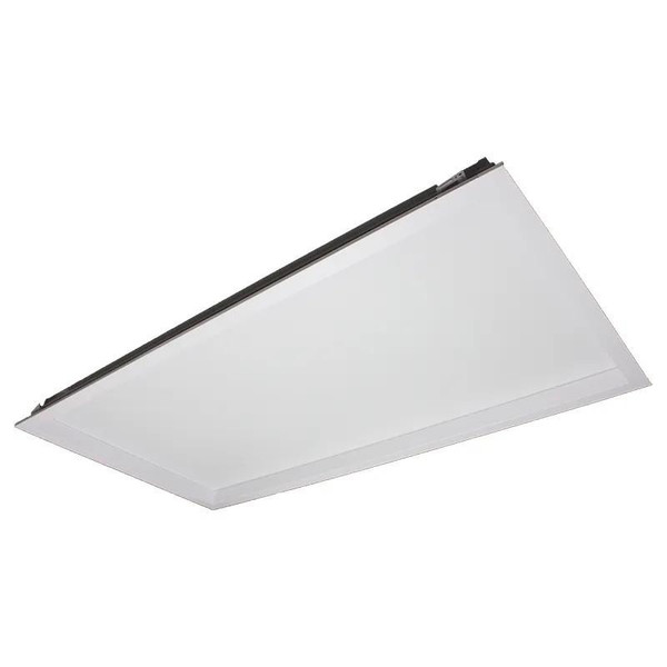 Westgate Manufacturing 2X4 Architectural Recessed Panel Lights, product image of a rectangular ceiling light fixture with a white diffuser and black frame for indoor lighting.