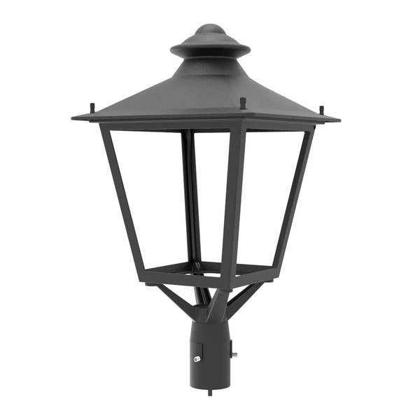 120-277V Spec Series 24"X14" SQ Coach Post Top Power & CCT - Adjustable - GPC-60-100W-MCTP