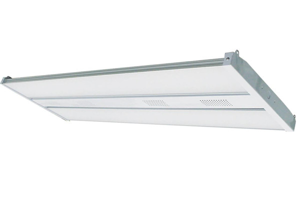 Westgate Manufacturing Multi Power 4th Generation of Linear High Bays, 410W, 5000K LED lighting fixture, with a sleek white design and metal mounting brackets.
