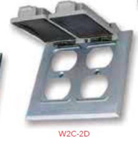 Westgate Manufacturing 2 Duplex Receptacles, electrical outlet with two socket receptacles mounted on a metallic frame.