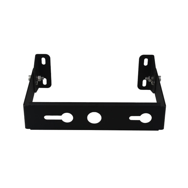 Eiko BAYE3 Mounting yoke for 240W power, black metal mounting bracket with adjustable side brackets.
