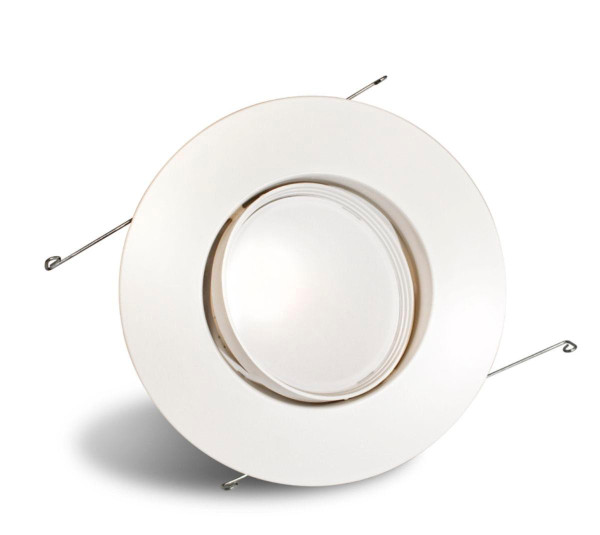 Westgate Manufacturing 6 ADJUSTABLE LED DOWNLIGHT, white recessed ceiling light with adjustable feature and mounting springs.