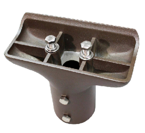 Westgate Manufacturing STREET LIGHT ARM 6 LONG WITH, a sturdy metal street light arm with two bolts for secure attachment.
