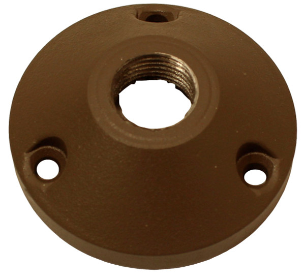 FIXTURE BASE, ROUND, ALUM., BR