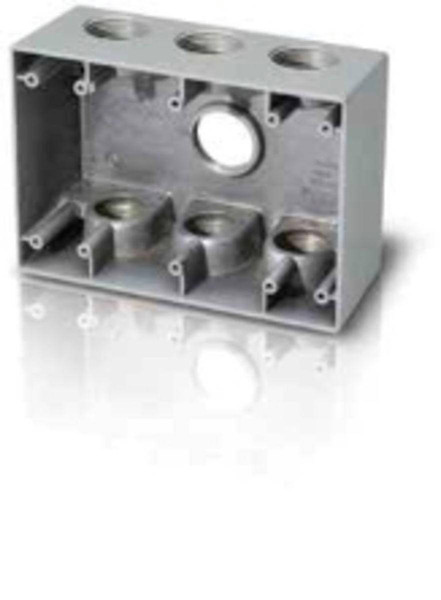 Westgate Manufacturing 1/2 inch trade size, seven outlet hose manifold, aluminum manifold block with seven outlets for plumbing or fluid distribution.