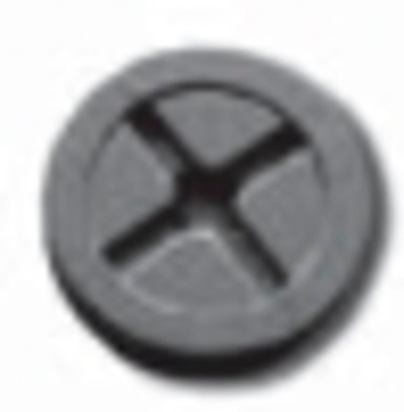 Westgate Manufacturing CLOSE-UP PLUG 3/4 - 50 PER B, detailed image of a metal plug with cross-shaped openings for industrial piping and fitting applications.