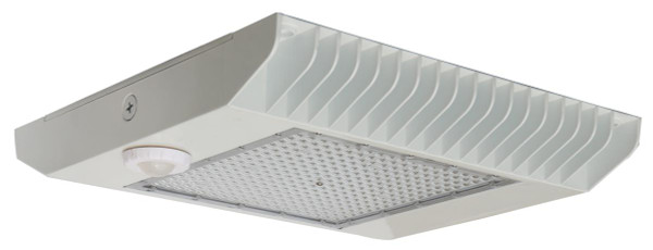 Westgate Manufacturing LED Surface Mount Gas Station Light, energy-efficient LED lighting fixture with heat sink and sensor for gas station canopy lighting