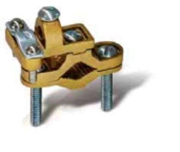 Westgate Manufacturing TRADE SIZE 1/2” - 1” wire size, electrical connector clamp or grounding clamp with adjustable bolts for securing wire connections.