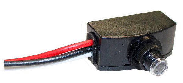 Westgate Manufacturing MINI PHOTOCELL FOR SL SERIES F, a compact black photocell device with red, black, and white wires for automatic lighting control.