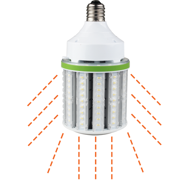 125W LED CORN  LIGHT, E39 5000