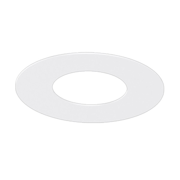 Eiko Downlight 4IN Goof Ring White Accessory, a white circular ring for recessed lighting installations.