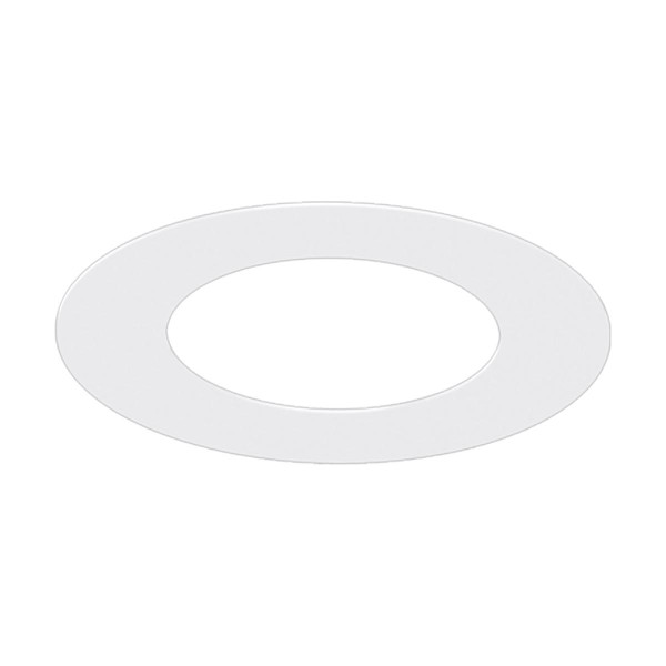 Eiko Downlight 6IN Goof Ring White Accessory, white circular LED recessed light ring for ceiling installation.